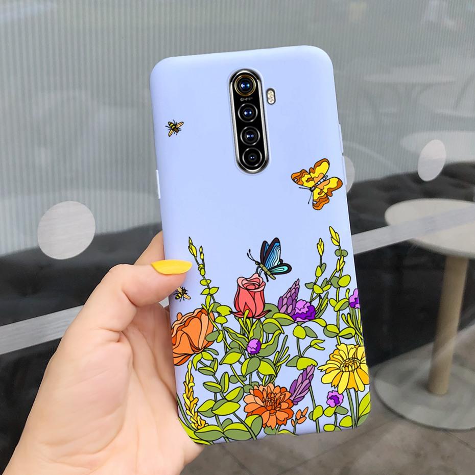For Realme X2 Pro Phone Case Realme XT X2 Lovely Printing Candy Color Silicone Back Cover For RealmeX2 X 2 Pro XT Soft TPU Coque