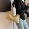 Hollow Beach Crossbody Bag Multicolor Raffia Shoulder Bag Fashion Weave Straw Bag  Holiday