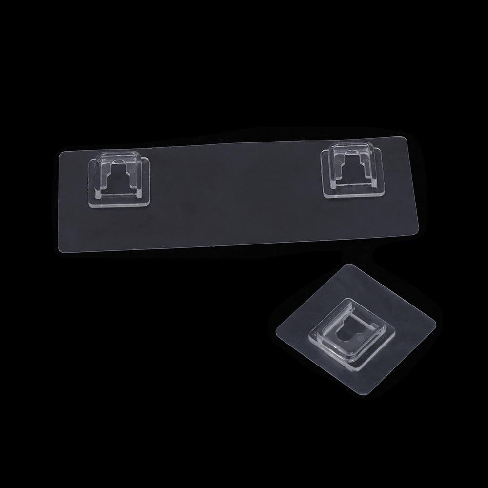 1/2/5Pcs Bathroom Shelf Sticker Waterproof Kitchen Sticking Wall Hook Hanger Transparent Traceless Strong Adhesive Hook Home