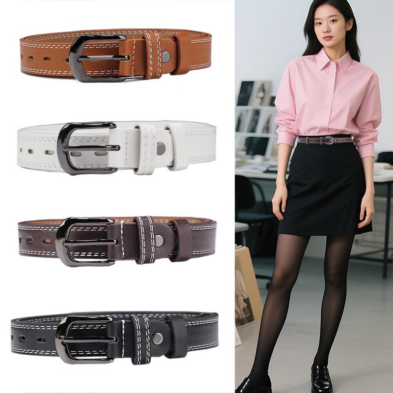 Ceinture de mode haut de gamme pour femmes, ceinture simple pour les déplacements et polyvalente pour la décoration de robe