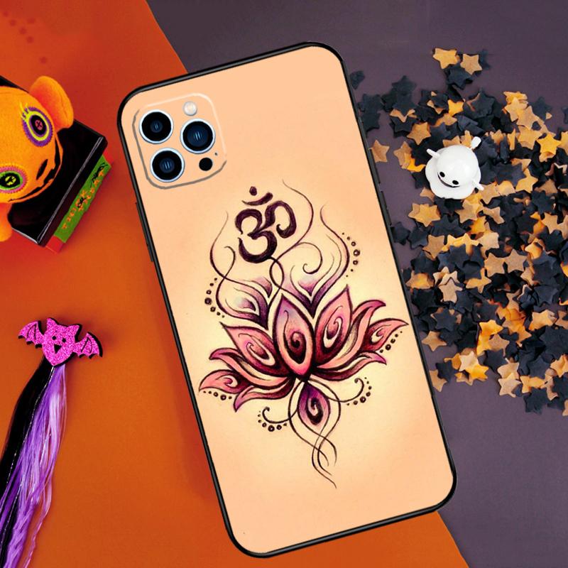 

OM Yoga GOA Zen Symbol Bumper Case For iPhone 16 15 14 Pro Max 11 12 13 Pro Max Mini XR 16e 16 15 Plus Phone Cover iPhone 13