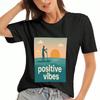 Positives Denken Baumwoll-T-Shirt, Premium-Baumwoll-Druck, Langlebig, Lässig und Modisch, Hoffnung, Freude, Zukunft, Lächeln, Frieden, Wachstum, Glaube, Optimismus und Dankbarkeit