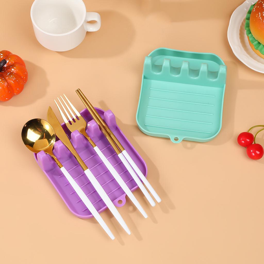 Pot Lid Rack Pot Lids Spoon And Chopsticks Rest Holder Space Saving Countertop Kitchen Utensil Holder Easy To Clean