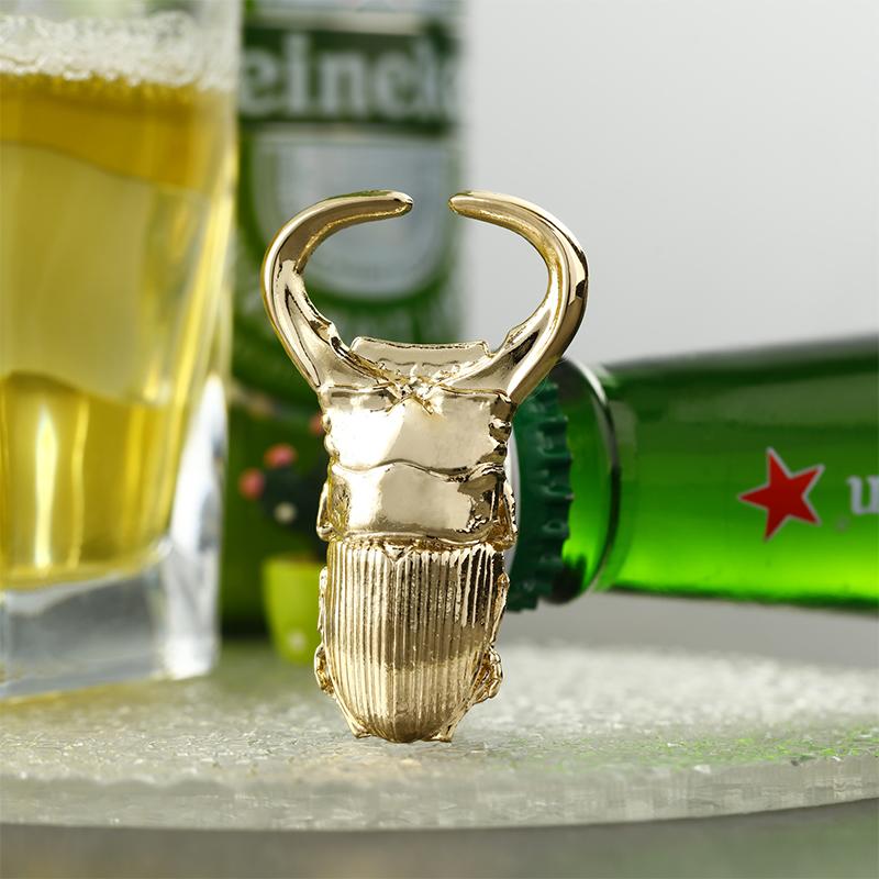Creative Metal Beetle Bottle Opener Portable Beer Can Opener Wine Bottle Opener Outdoor BBQ Opener Kitchen Tool
