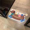 Dachshund-Themed Diatomaceous Earth Bath Mat (40X60Cm) – Highly Absorbent, Quick-Drying, And Non-Slip