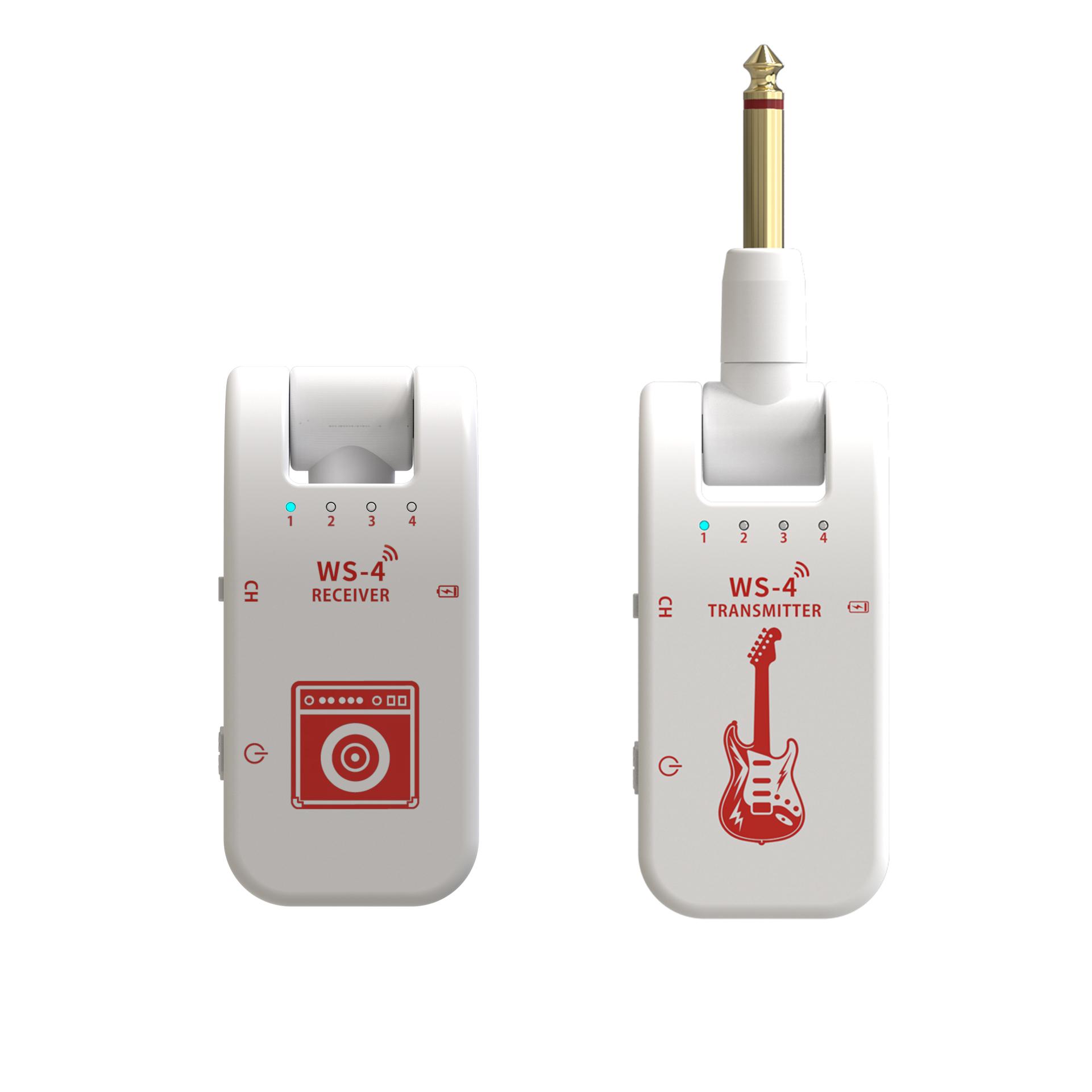 

VAORLO Для гітарного передавача та приймача 40M Low Latency Transmission HiFi Audio AUTO Connect Сумісний підсилювач динаміків білий