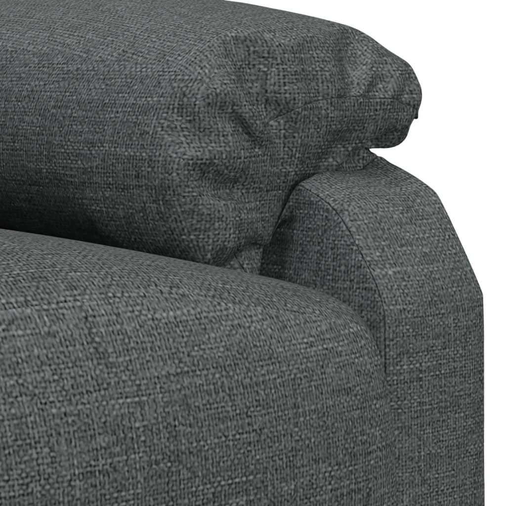Vidaxl Armchair With Massage, Dark Gray, Fabric