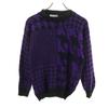 JANE ADAMS 90s Made In USA Old Houndstooth Pattern Long Sleeve Sweater Women Used