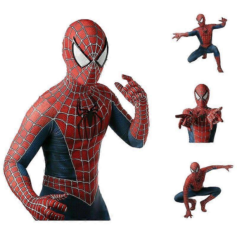 Raimi Spider Man Kids Adults Jumpsuit Cosplay Suit Costume Party Gift Carnival Clothes