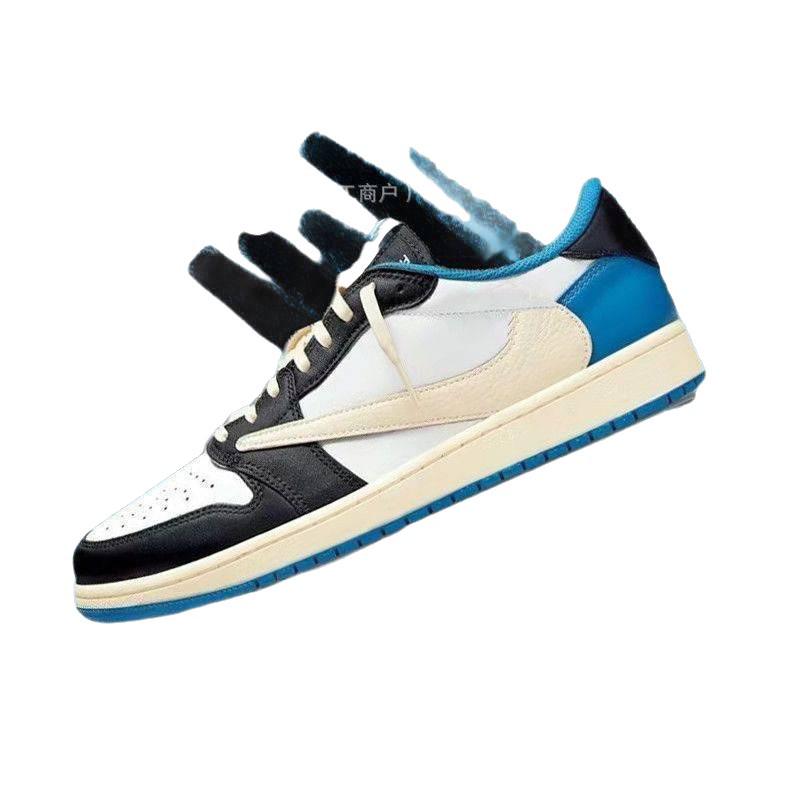 AJ1 Reverse Swoosh Low-top Sneakers - Co-branded Unisex Retro Basketball Shoes