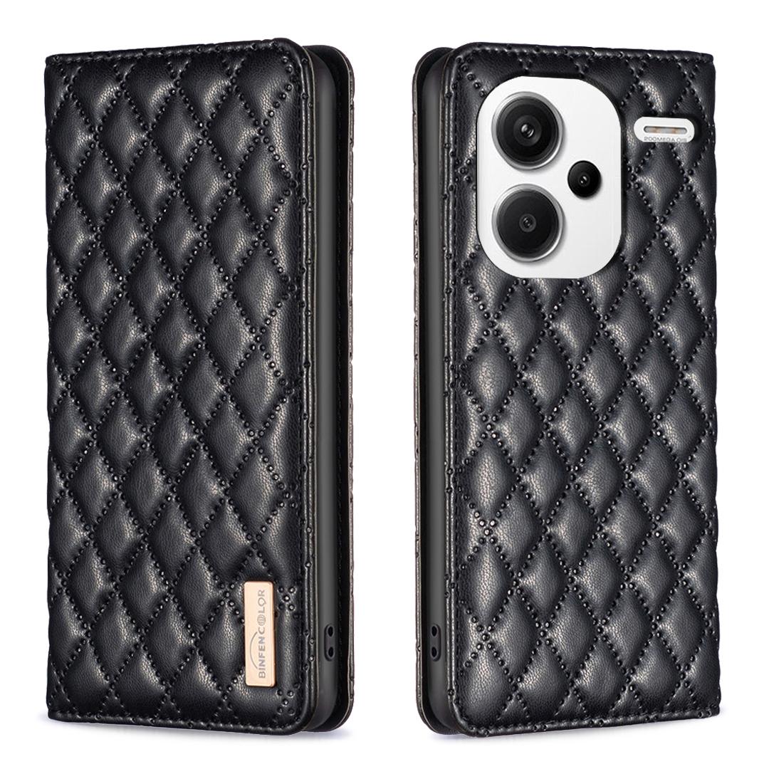 

BINFEN COLOR BF Style-16 For Xiaomi Redmi Note 13 Pro+ 5G Case Card Slots Magnetic Closure Phone Cover Black