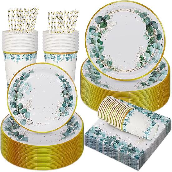 201PCS Retirement Party Decorations Retirement Plates Napkins Set, Black and Gold Retirement Plate,Napkin,Cup,Straw,Tablecloth,Wooden Cutlery,