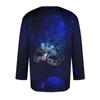 Men's Round Neck Seven Quarter Sleeve Top T-shirt, Men's Casual Loose Seven Quarter Sleeve