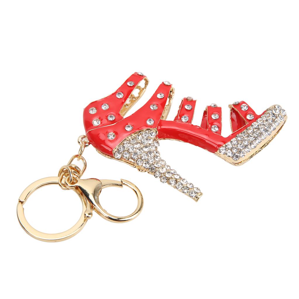 Rhinestone Keychain High Heeled Shoe Shape Cute Jewelry Bag Purse Pendant Accessories