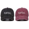 Nana Retro Washed Letter Embroidered Baseball Cap Women Men Outdoor Fashion Versatile Casual Hat