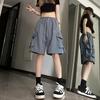 Women High Waist Cargo Shorts American Style Streetwear Summer Wide Leg Pants Fashion Female Big Pocket Loose Shorts New