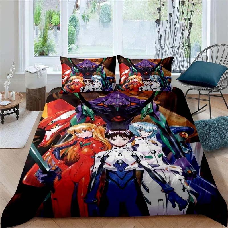 New NEON GENESIS EVANGELION Anime Quilt Covers Bedding Dormitory Sheets 2/3-piece Bedding Set