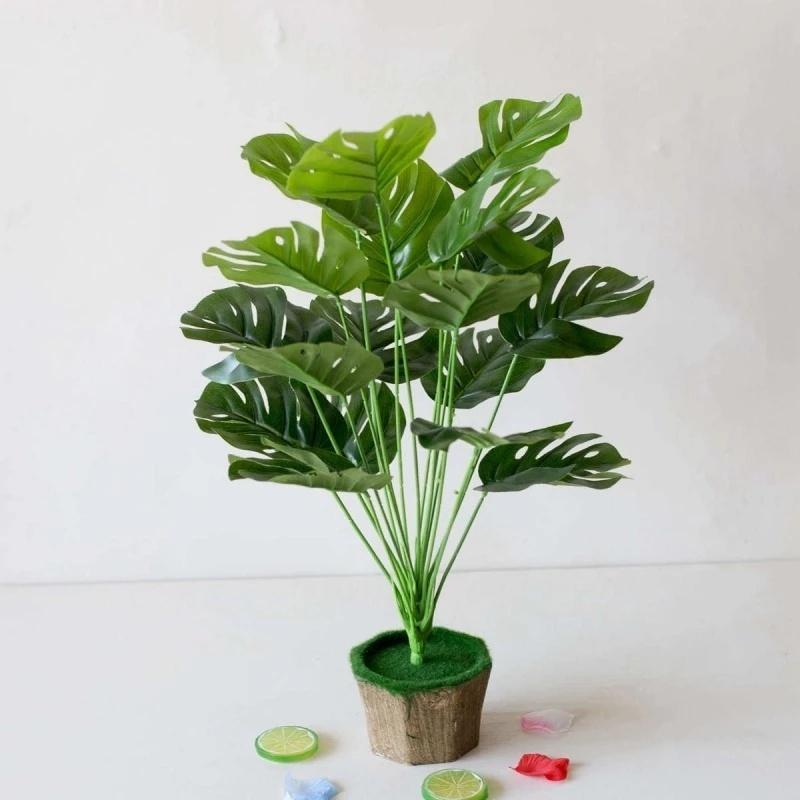 Knstliche Pflanzen, grne Palmbltter, Monstera, Hausgarten, Wohnzimmer,  Dekoration, tropische Kunstpflanze gnstig kaufen  Preis, kostenloser  Versand, echte Bewertungen mit Fotos  Joom