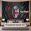 Custom Name Text Tapestry Bologna FC Personalized Polyester Wall Tapestry For Bedroom And Room