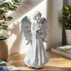 A Nordic-Style Pure White Guardian Angel Statue with a Bouquet Design, a Healing Ornament for Home Decoration, the First Choice for Gift-Giving and Cr