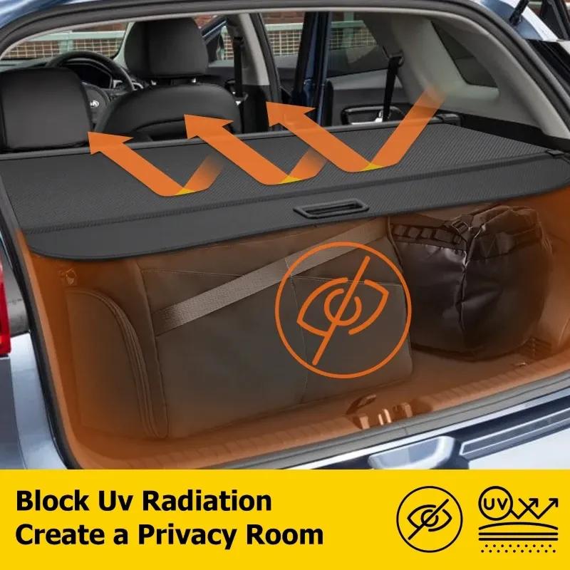 Retractable Cargo Cover Rear Trunk Security Shield Shade Luggage Curtain for Toyota Corolla Cross 2022-2024