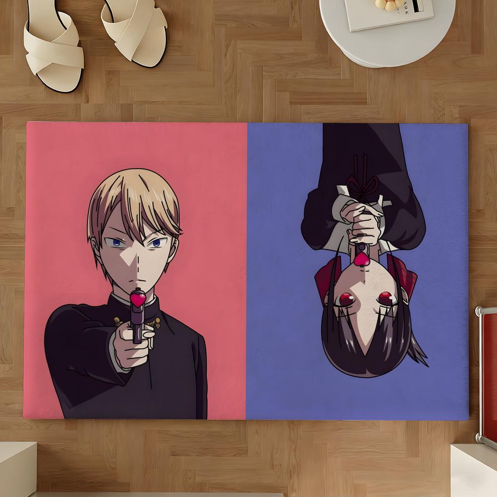 K-kaguya-sama Love Is War Anime Floor Mat Soft Flannel Rug Non-Slip Absorbent Mat For Bathroom Bedroom Home Decor