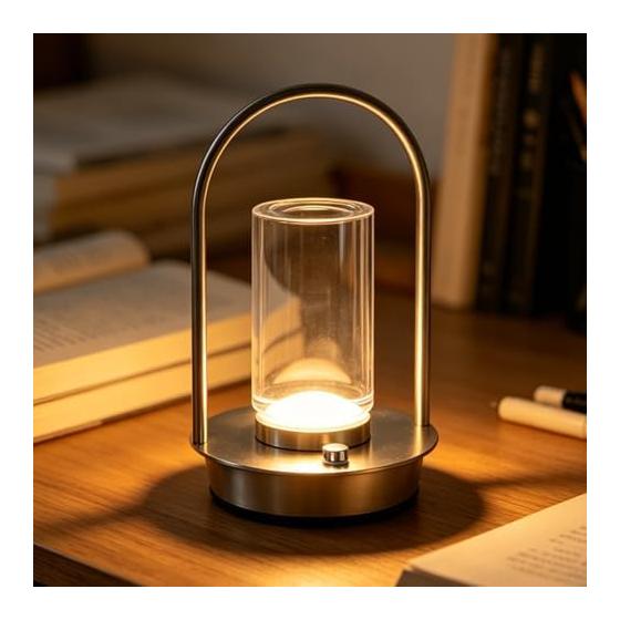 Table Lamp Cordless Stylish Scandinavian Retro Antique Indirect Lighting 3 Color Switching Stepless Dimming Night Light Type-C Rechargeable 3600mAh
