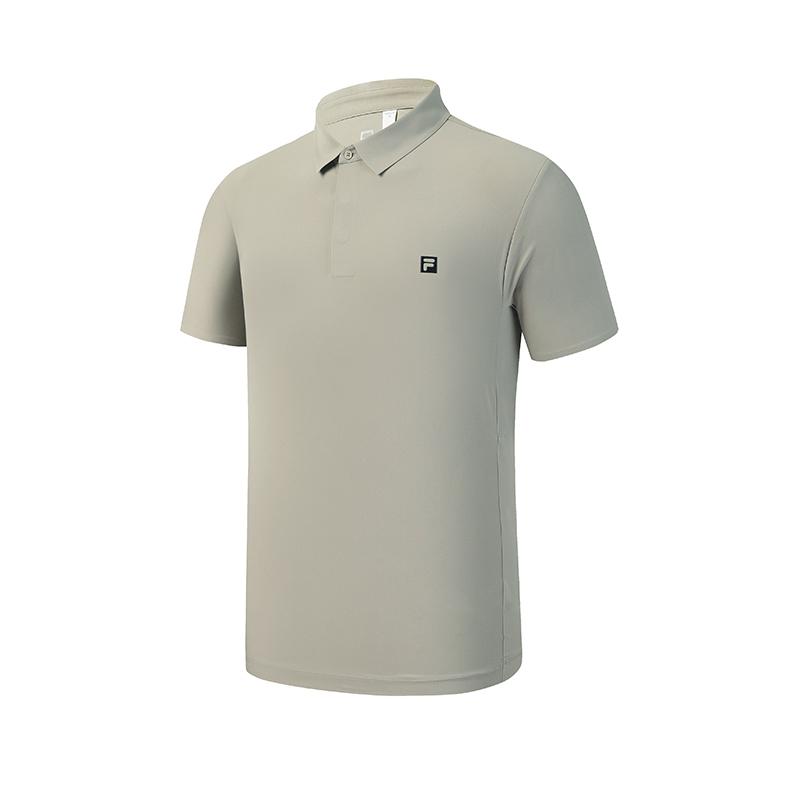 

FILA Fitness Series Simple Sports Training Casual Comfortable Moisture-Wicking Quick-Dry Short Sleeve Polo Shirt Men tops Gray Brown A51M621108FGY S