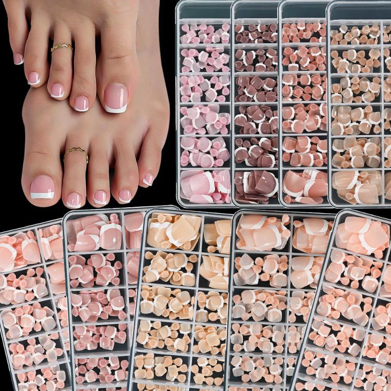 Matte Square 150PCS Toe Nail Tips for Durable and Stylish DIY Pedicures