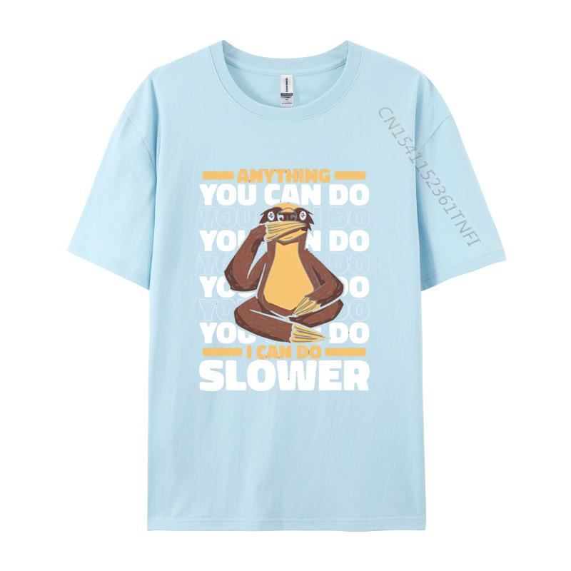 Sloth Lazy Sloths Animal Slower T Shirt Unisexs Cotton Oversized Printing T Shirts Harajuku Tshirt Unisex Tees Tops