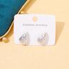 Acrylic gold-plated stud earrings geometric retro electroplated ins stud earrings premium light-sensitive earrings set