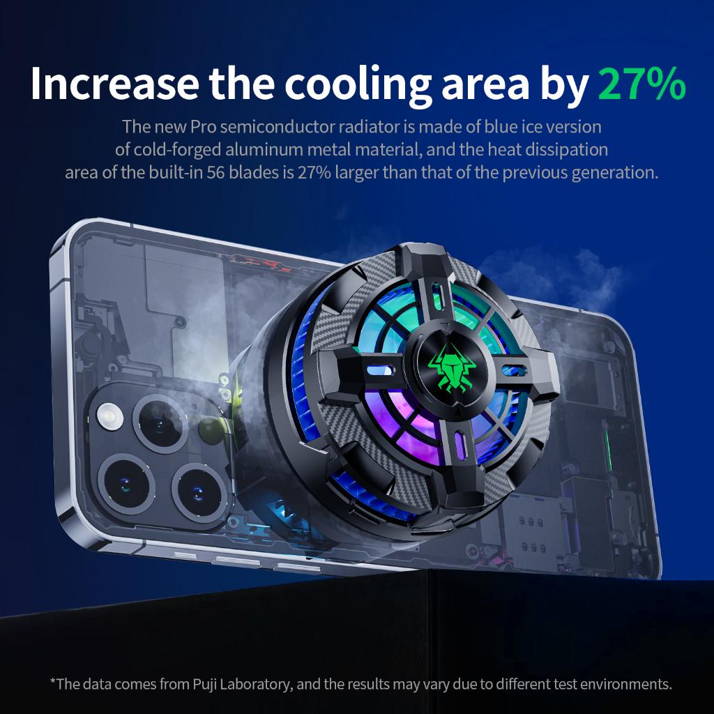 Plextone EX2 Pro Heat Sink Mobile Phone Gaming Radiator Magnetic Turbofan Portable Cooling Fan