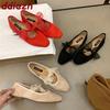 Fashion Fashion Butterfly-Knot Women Mary Janes Flats Slip On Shoes Female Round Toe Footwear Shallow Ladies Flats With Shoes