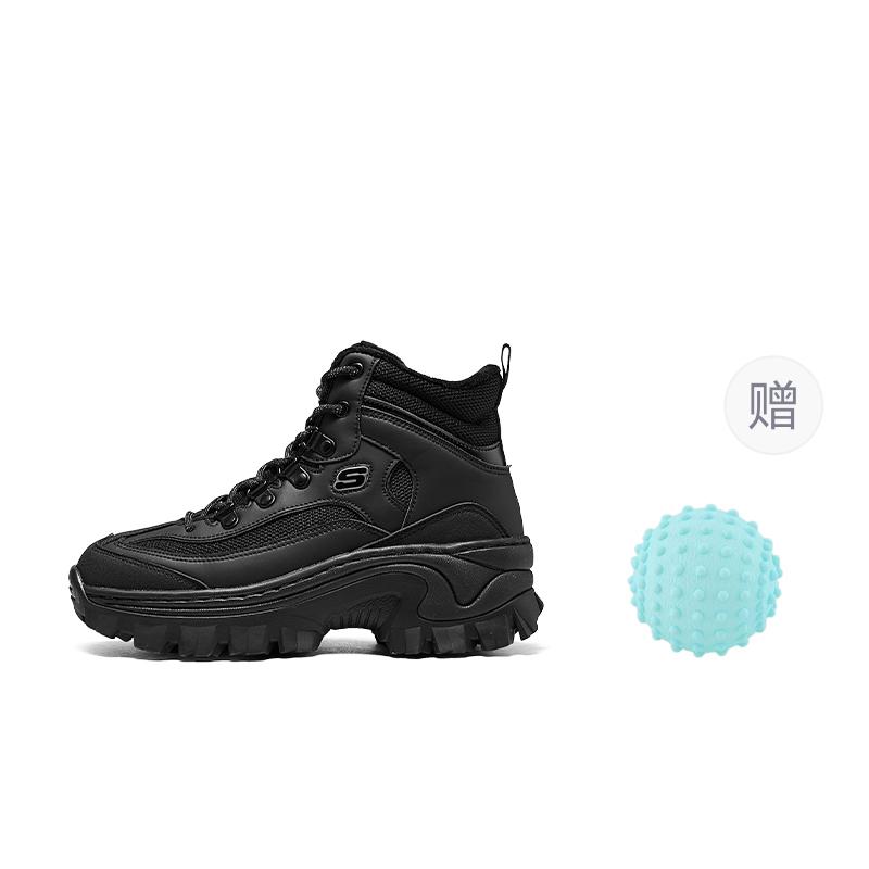 Skechers SKECHER STREET Wysokie Buty Codzienne Damskie Czarne 177236-BBK