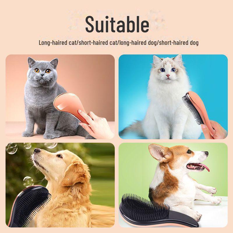 Pieptene de masaj Teddy Pet pentru îngrijirea câinilor - Păr pufos și Instrument de curățare