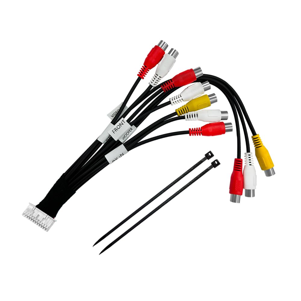 LONNIK AV Pre Out Extension Cable External Input RCA Harness