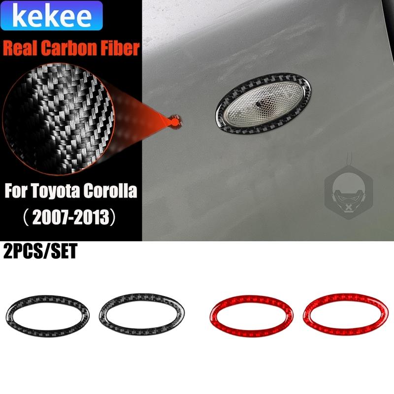 Carbon Fiber Car Accessories Turn Signal Decorative Modified Exterior Trim Cover Sticker For Toyota Corolla 2007 2008 2009-2013