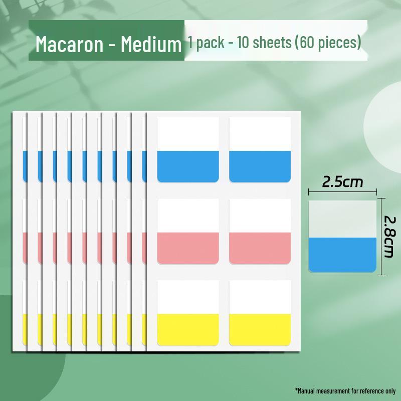 Gradient Morandi Sticky Tabs: Vibrant Index Labels & Bookmarks for Students