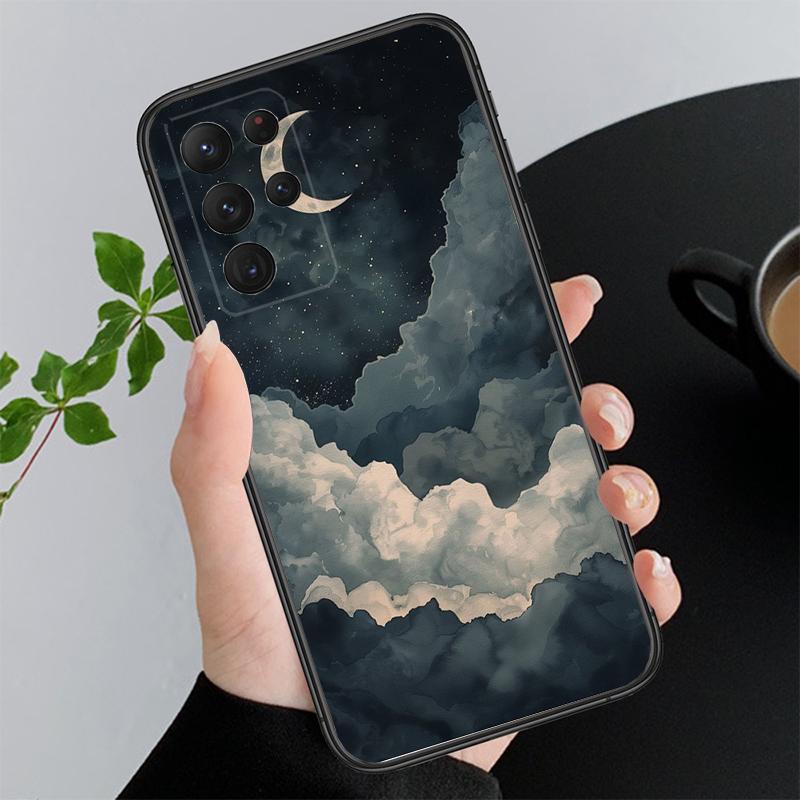 Clound Moon Star Night Phone Case For Samsung A55 A16 A56 A36 A35 A15 A53 A54 A33 A34 A25 A05S A52 A52S A14 A24 A26 A71