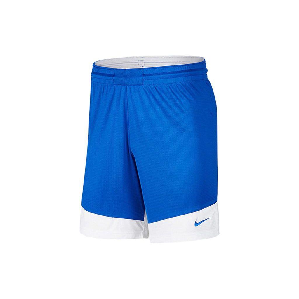 Nike Contrast Elastic Waist Polyester Mid-Rise Regular Fit Sports Shorts Men Bottoms Blue 867768-494