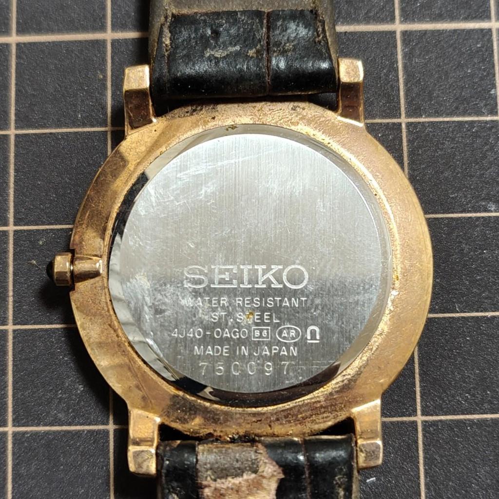 Used Working condition SEIKO DOLCE 4J40-0AG0 Roman numeral men's wristwatch Management K26
