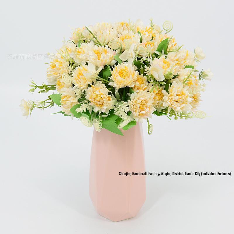 Korean Dragon Claw Chrysanthemum Artificial Bouquet for Party, Restaurant, Shop, or Desktop Decoration