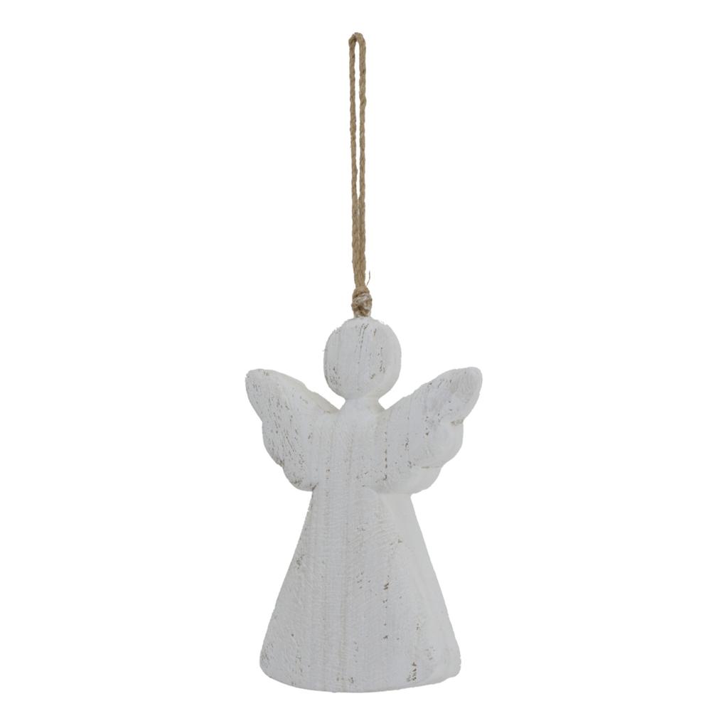 Hill Interiors White Washed Angel Christmas Hanging Decoration