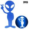 High Reflective Alien Peace Stickers Personalized Car Stickers Auto Body Rear Window Stickers Decoration Anti Scratch Decals