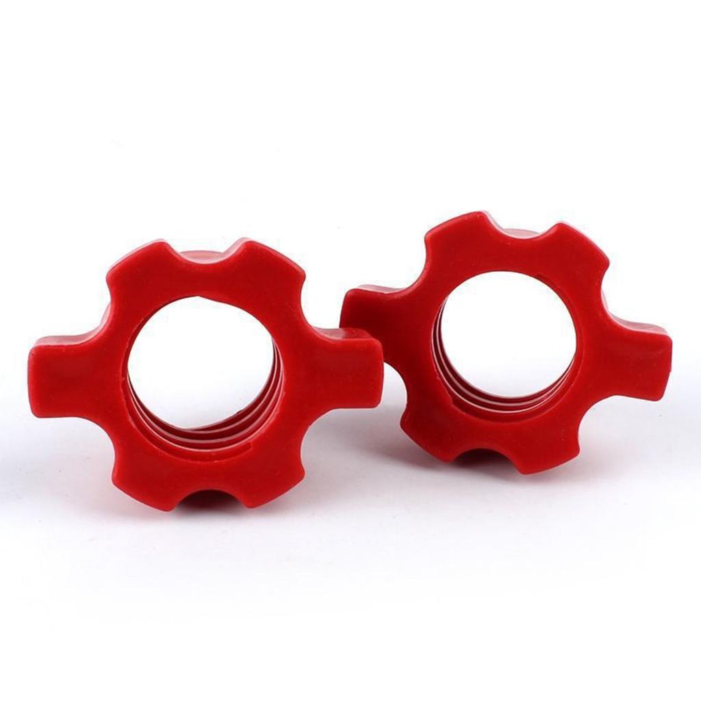 4Pcs Nonslip Dumbbell Hexagonal Nut Plastic Spinlock Collars Dumbbell Rod Nut Training Sports Accessories Enduring