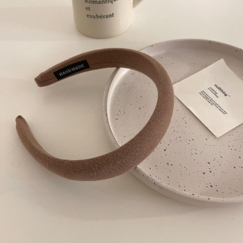 2021 Wide Chocolate Headband: High-Spongy Hairpin for Japanese & Korean Women