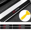 ABCDFU1 4Pcs Car Door Carbon Fiber Sill Scuff Plate Decoration Sticker For Rio Picanto Sportage Niro Morning Ceed ProCeed Optima
