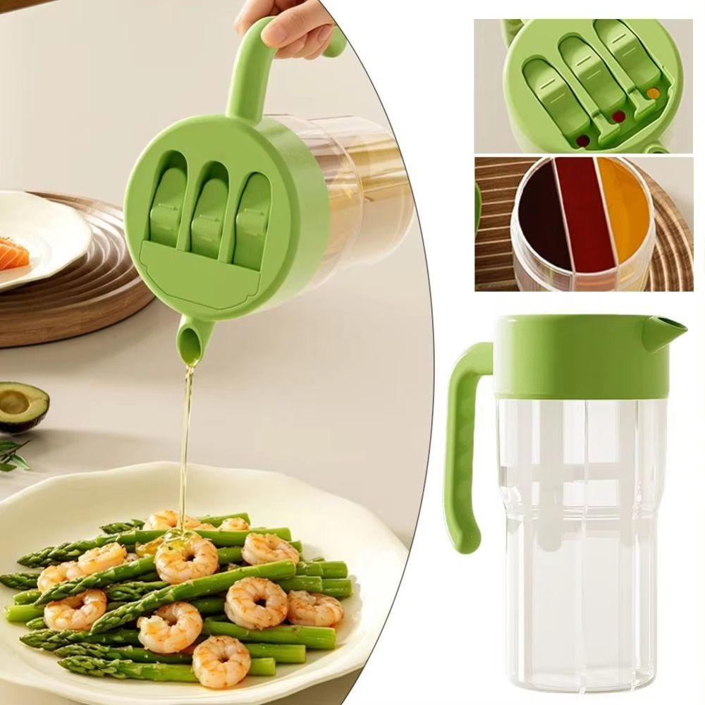 Food Grade 3 In 1 Oil Dispenser Detachable Cooking Oil Pot Durable Vinegar Bottle  Air Fryer