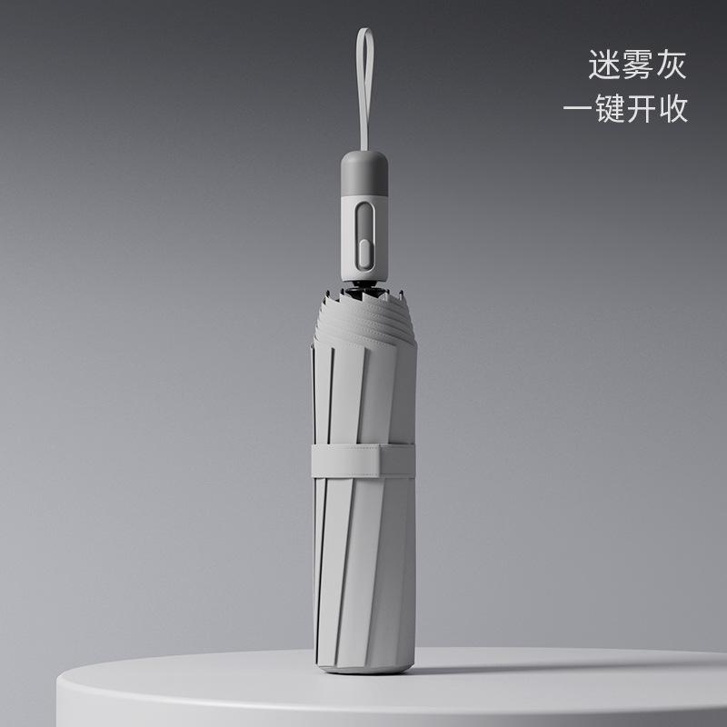 Automatic umbrella, super wind-resistant umbrella, men's large size, thickened and reinforced folding men's special sun umbrella