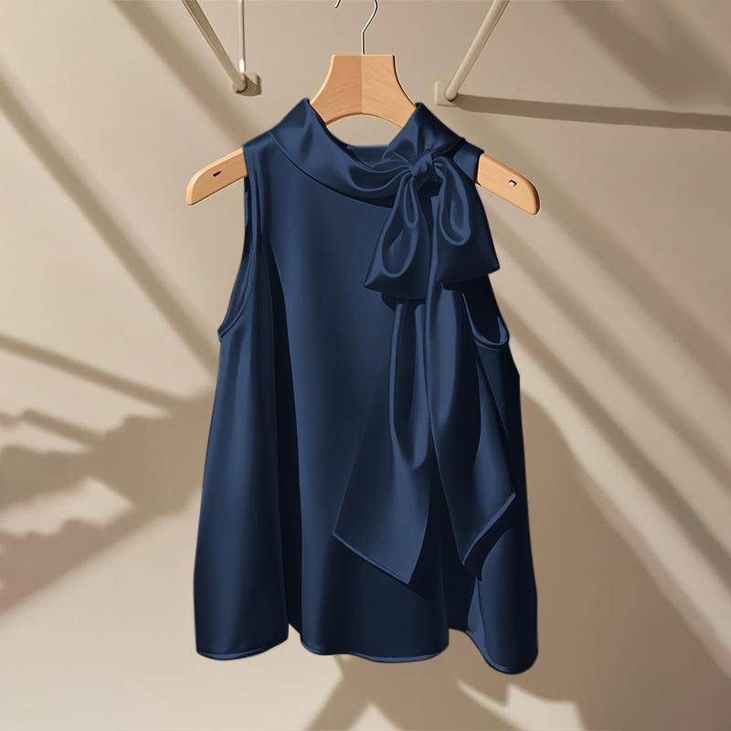 

ZANZEA Women Bows Collar Summer Sleeveless Tank Tops